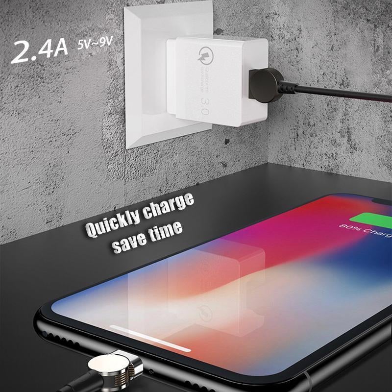 Magnetische USB-oplaadkabel die 180° draaibaar is.